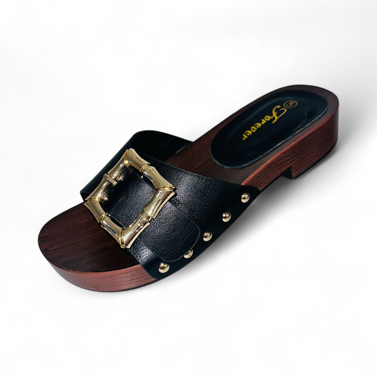 Wooden sandals low heels (Priority-39)