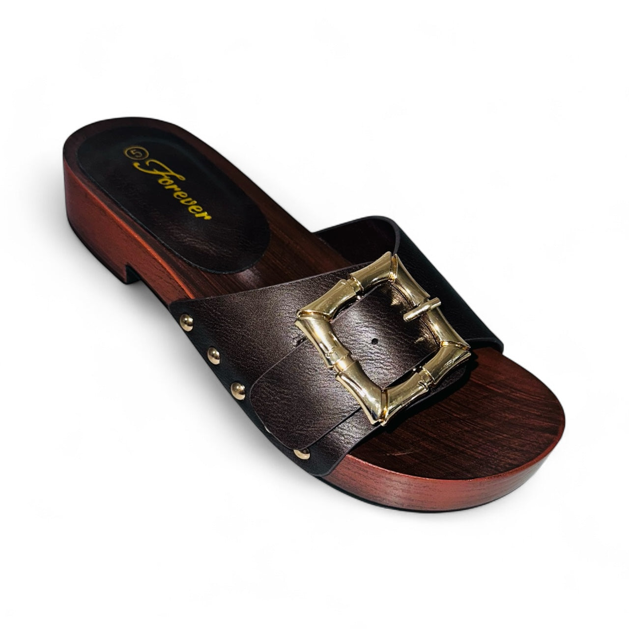 Wooden sandals low heels (Priority-39)