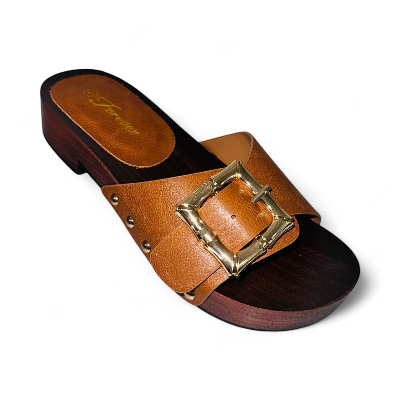 Wooden sandals low heels (Priority-39)