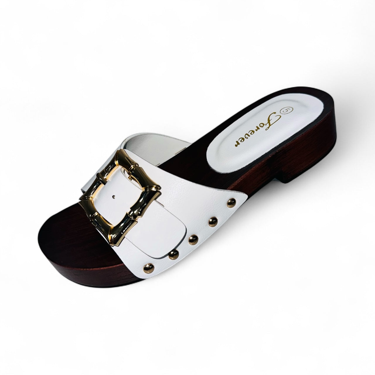 Wooden sandals low heels (Priority-39)